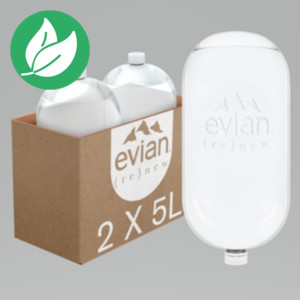 Evian Renew - Bulle d'eau minérale naturelle - Lot 2 bonbonnes 5 L Evian Renew - Bulle d'eau minérale naturelle - Lot 2 bonbonnes 5 L