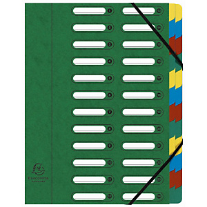 EXACOMPTA 4 Trieurs Harmonika® Nature Future® avec dos extensible à soufflet et fenêtres prédécoupées 840 feuilles A4 24 compartiments 24 x 32 cm Carton Couleurs assorties EXACOMPTA 4 Trieurs Harmonika® Nature Future® avec dos extensible à soufflet et fenêtres prédécoupées 840 feuilles A4 24 compartiments 24 x 32 cm Carton Couleurs assorties