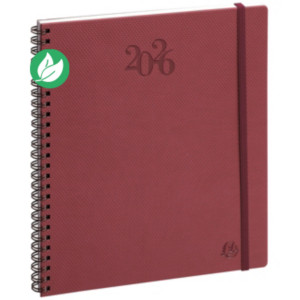 Exacompta Agenda semainier Eurotime Swan 18 W - 17 x 15 cm à spirales - Framboise - 2026 Exacompta Agenda semainier Eurotime Swan 18 W - 17 x 15 cm à spirales - Framboise - 2026