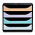 Exacompta Big box Aquarel - Module de classement 4 tiroirs pour documents A4+ - Noir / Façades pastel glossy - 1