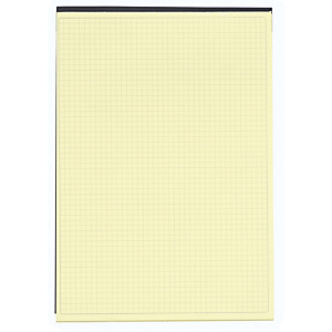 Exacompta Black Block Bloc con tapa, A4, cuadriculado 5 x 5 mm, 70 hojas, cubierta cartón, amarillo Exacompta Black Block Bloc con tapa, A4, cuadriculado 5 x 5 mm, 70 hojas, cubierta cartón, amarillo