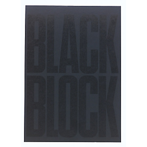 EXACOMPTA Bloc Black block 29,7x21cm - Papier jaune ligné - 70 feuillets - Noir