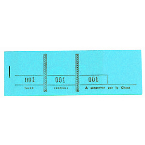 EXACOMPTA Bloc passe-partout 100 feuillets numérotés de 3 volets - Format 4,8x15 cm - Bleu EXACOMPTA Bloc passe-partout 100 feuillets numérotés de 3 volets - Format 4,8x15 cm - Bleu