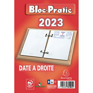 Exacompta Bloc éphéméride - Date à droite - 2023 Exacompta Bloc éphéméride - Date à droite - 2023