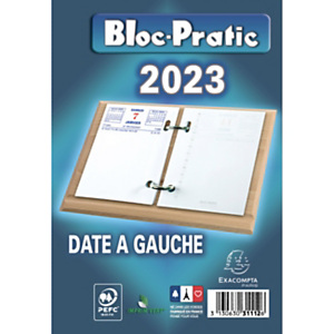 Exacompta Bloc éphéméride - Date à gauche - 2023 Exacompta Bloc éphéméride - Date à gauche - 2023