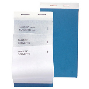 Exacompta Bloc Maître d'Hôtel 50 feuillets autocopiants numérotés, triple exemplaires 15x8cm - lot de 10 Exacompta Bloc Maître d'Hôtel 50 feuillets autocopiants numérotés, triple exemplaires 15x8cm - lot de 10