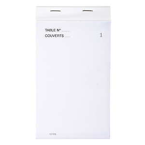 EXACOMPTA Bloc Maître d'Hôtel 50 feuillets autocopiants numérotés en tripli - Format 9,5x17 cm EXACOMPTA Bloc Maître d'Hôtel 50 feuillets autocopiants numérotés en tripli - Format 9,5x17 cm