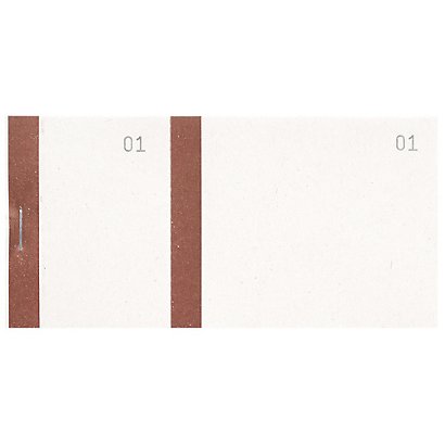 EXACOMPTA Bloc vendeur à bande couleur 100 feuillets double numérotage - Format 6 ,6x13,5 cm - Bistre