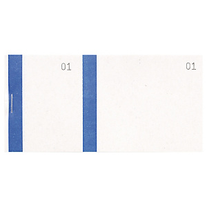 EXACOMPTA Bloc vendeur à bande couleur 100 feuillets double numérotage - Format 6 ,6x13,5 cm - Bleu