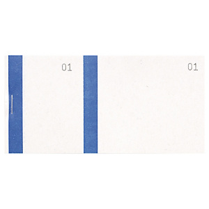 EXACOMPTA Bloc vendeur à bande couleur 100 feuillets double numérotage - Format 6 ,6x13,5 cm - Bleu EXACOMPTA Bloc vendeur à bande couleur 100 feuillets double numérotage - Format 6 ,6x13,5 cm - Bleu