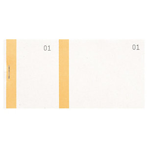 EXACOMPTA Bloc vendeur à bande couleur 100 feuillets double numérotage - Format 6 ,6x13,5 cm - Orange