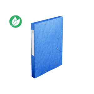 Exacompta Boîte de classement A4 Cartobox - Carte lustrée 5/10E - Dos 2,5 cm - Bleu - Lot de 25