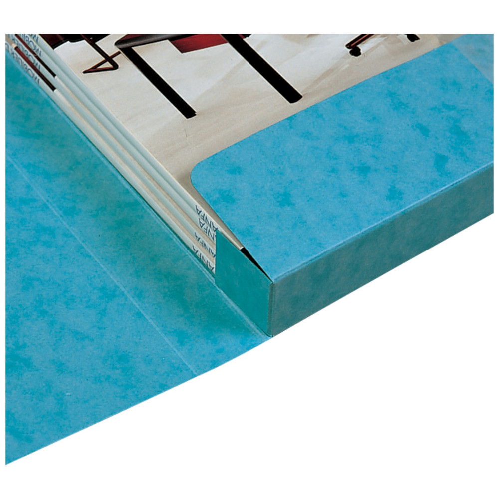 Lot de 10 - Exacompta Boîte de classement A4 Cartobox - Carte lustrée 7/10E - Dos 4 cm - Bleu
