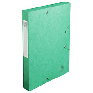 Exacompta Boîte de classement A4 Cartobox - Carte lustrée 7/10E - Dos 4 cm - Vert