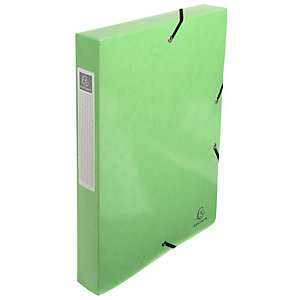 Exacompta Boîte de classement Iderama A4 350 feuilles Dos de 40 mm Carte avec polypropylène Citron vert - lot de 8