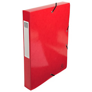 Exacompta Boîte de classement Iderama A4 350 feuilles Dos de 40 mm Carte avec polypropylène Rouge