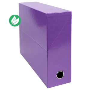Exacompta Boîte de classement Iderama A4 en carton - Dos 9 cm - Violet - Lot de 5