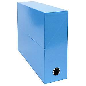Exacompta Boîte de classement Iderama en carton pour 800 feuilles A4 (210 x 297 mm) Dos 9 cm - Bleu clair - Lot de 5