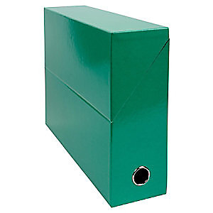 Exacompta Boîte de classement Iderama en carton pour 800 feuilles A4 (210 x 297 mm) Dos 9 cm - Vert foncé - Lot de 5