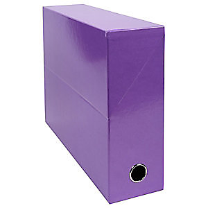 Exacompta Boîte de classement Iderama en carton pour 800 feuilles A4 (210 x 297 mm) Dos 9 cm - Violet - Lot de 5