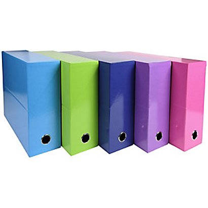 Exacompta Boîte de classement Iderama en carton pour 800 feuilles A4 (210 x 297 mm) - Coloris assorties - Lot de 5