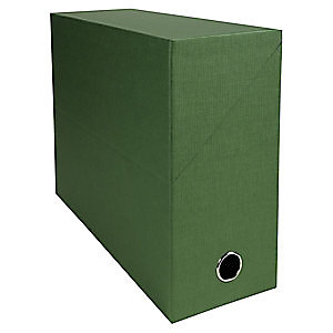 Exacompta Boîte de classement en toile cartonnée - Dos  120 mm, vert - Lot de 5 boîtes