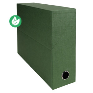 Exacompta Boîte de classement en toile cartonnée - Dos 9 cm - Vert - Lot de 5