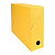 Exacompta Boîte de classement en toile cartonnée - Dos  90 mm, jaune - Lot de 5 boîtes - 1