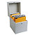 EXACOMPTA Boîte à fiches Metalib - Classement de 500 fiches verticales - 200x125mm - Gris - 1