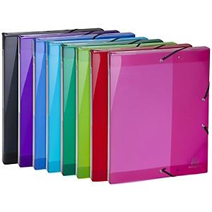 Exacompta Boîte de rangement A4 en polypropylène 250 feuilles- 250 x 330 mm - Coloris assortis - Lot de 8 Exacompta Boîte de rangement A4 en polypropylène 250 feuilles- 250 x 330 mm - Coloris assortis - Lot de 8