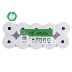 Exacompta Bobine calculatrice comptable 57 x 70 x 12 mm - Longueur 40M -  40592E - Rouleau Papier offset 1 pli 60g - Lot de 10 Exacompta Bobine calculatrice comptable 57 x 70 x 12 mm - Longueur 40M -  40592E - Rouleau Papier offset 1 pli 60g - Lot de 10