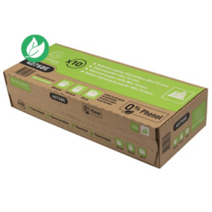 Exacompta Bobine tickets de caisse 80 x 72 x 12 mm - Longueur 76M - 40768E - Rouleau papier thermique  1 pli 48g sans phénol, sans plastique - Lot de 10 Exacompta Bobine tickets de caisse 80 x 72 x 12 mm - Longueur 76M - 40768E - Rouleau papier thermique  1 pli 48g sans phénol, sans plastique - Lot de 10