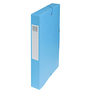 EXACOMPTA Boite de classement Exabox Dos 40mm Carte lustrée - A4 - Turquoise