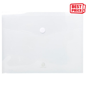 Exacompta Busta con chiusura in velcro, PPL liscio, 240 x 315 mm, Cristallo (confezione 5 pezzi) Exacompta Busta con chiusura in velcro, PPL liscio, 240 x 315 mm, Cristallo (confezione 5 pezzi)