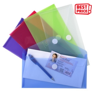 Exacompta Busta con chiusura in velcro, PPL liscio, 250 x 135 mm, Colori assortiti (confezione 5 pezzi) Exacompta Busta con chiusura in velcro, PPL liscio, 250 x 135 mm, Colori assortiti (confezione 5 pezzi)