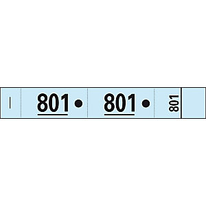 EXACOMPTA Carnet de 50 tickets vestiaires numérotés de 3 volets (dont 2 volets avec trous) - Format 20x3 cm - Bleu