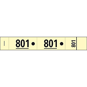 EXACOMPTA Carnet de 50 tickets vestiaires numérotés de 3 volets (dont 2 volets avec trous) - Format 20x3 cm - Jaune EXACOMPTA Carnet de 50 tickets vestiaires numérotés de 3 volets (dont 2 volets avec trous) - Format 20x3 cm - Jaune