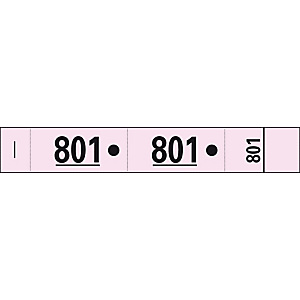 EXACOMPTA Carnet de 50 tickets vestiaires numérotés de 3 volets (dont 2 volets avec trous) - Format 20x3 cm - Rose