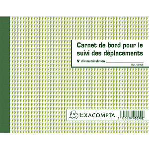 EXACOMPTA Carnet de bord pour le suivi des dÃ©placements - Format 14,8x19 cm