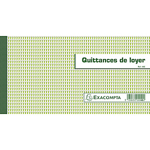 EXACOMPTA Carnet à souche Quittances de loyer 50 feuillets - Format horizontal de la quittance 13x18,5 cm EXACOMPTA Carnet à souche Quittances de loyer 50 feuillets - Format horizontal de la quittance 13x18,5 cm