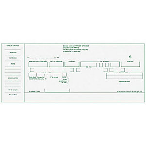 Exacompta Carnet à souche Traites Normalisées NF K 11030 - Format horizontal 10,1 x 21 cm - 50 feuil