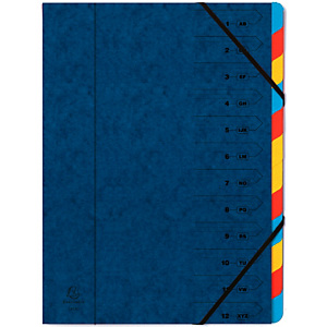 Exacompta Carpeta de clasificación Nature Future, 12 piezas, preimpresa, azul Exacompta Carpeta de clasificación Nature Future, 12 piezas, preimpresa, azul