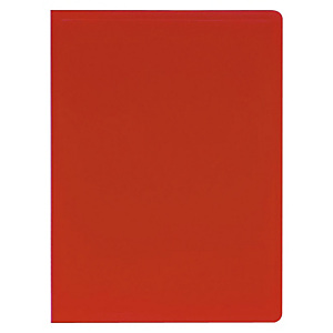 Exacompta Carpeta de fundas A4, 100 fundas rugosas, cubierta flexible, rojo