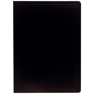 Exacompta Carpeta de fundas A4, 20 fundas rugosas, polipropileno suave, negro