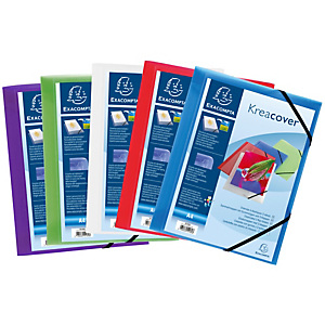 EXACOMPTA Cartella personalizzabile Kreacover - con elastico - PP - 24x32 cm - colori assortiti EXACOMPTA Cartella personalizzabile Kreacover - con elastico - PP - 24x32 cm - colori assortiti