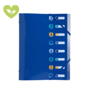 EXACOMPTA Cartellina a 3 lembi con 8 scomparti Linea Bee Blue, 25 x 32 cm, Polipropilene Riciclato, Blu Navy EXACOMPTA Cartellina a 3 lembi con 8 scomparti Linea Bee Blue, 25 x 32 cm, Polipropilene Riciclato, Blu Navy