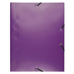 EXACOMPTA Cartellina 3 lembi - con elastici - PPL - 24x32 cm - viola - Exacompta EXACOMPTA Cartellina 3 lembi - con elastici - PPL - 24x32 cm - viola - Exacompta