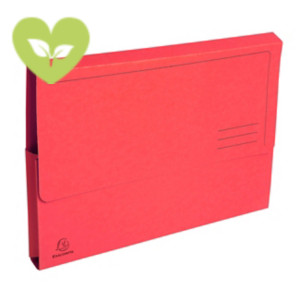 EXACOMPTA Cartellina a busta con soffietto Forever®, 24 x 32 cm, Cartoncino riciclato, Rosso (confezione 10 pezzi)