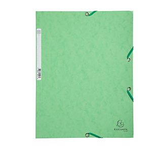 EXACOMPTA Cartellina con elastico - cartoncino lustrè - 3 lembi - 400 gr - 24x32 cm - verde tiglio EXACOMPTA Cartellina con elastico - cartoncino lustrè - 3 lembi - 400 gr - 24x32 cm - verde tiglio