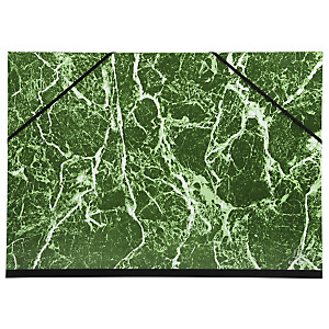 EXACOMPTA Carton à dessin papier marbré verni avec élastiques 37x52 cm - Pour format 1/2 raisin - Vert EXACOMPTA Carton à dessin papier marbré verni avec élastiques 37x52 cm - Pour format 1/2 raisin - Vert